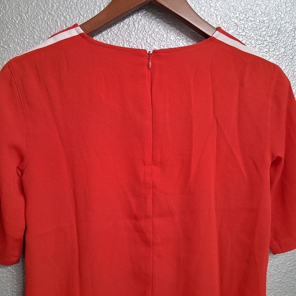 Adidas Red and White Short Sleeve Tee with Classic Stripes - Picture 7 of 9